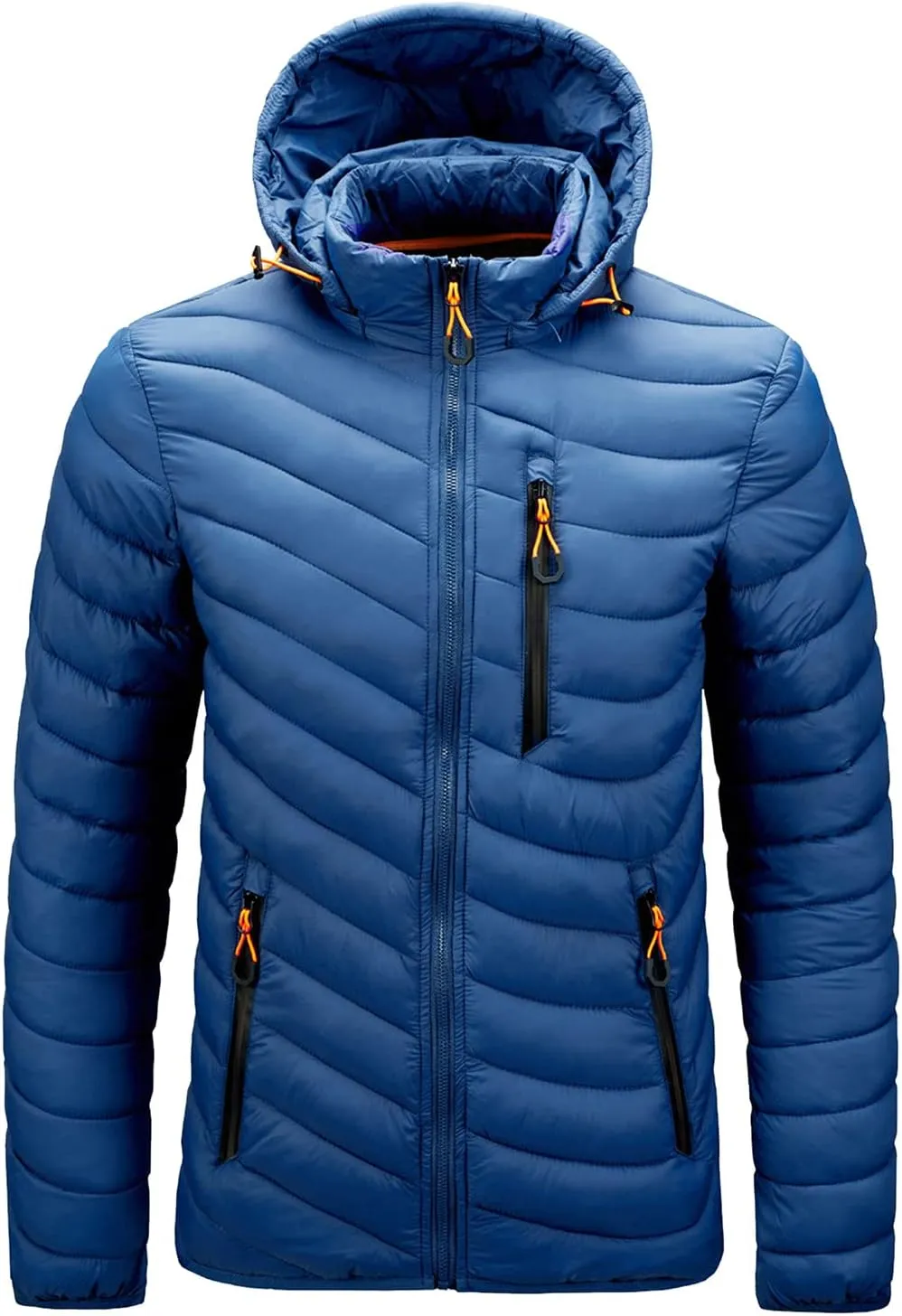 Puffer Jacket for Teen Boys Thicken Long Sleeve Winter Coat Classic Running Rain Jacket with Pockets Down Parka Jacket