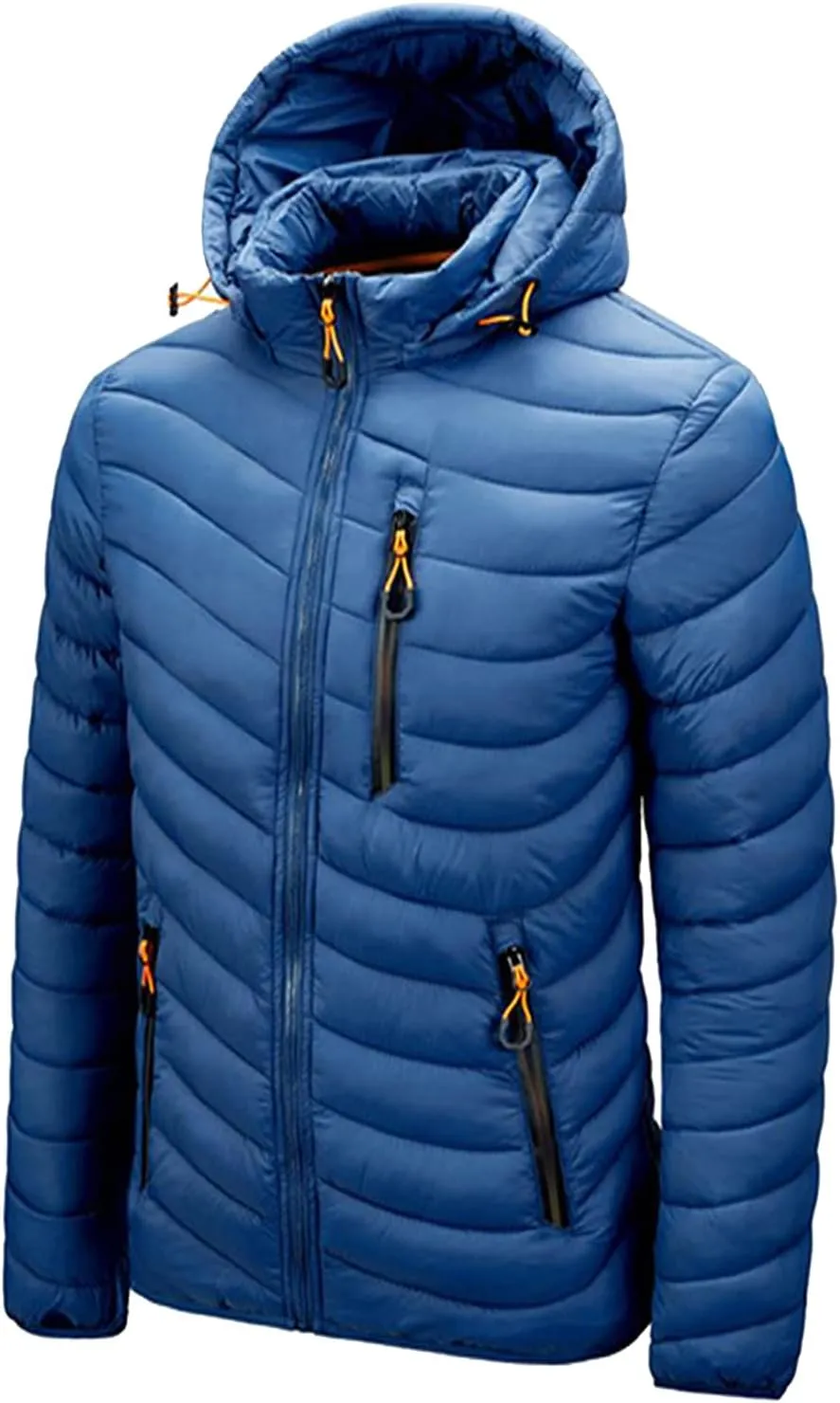 Puffer Jacket for Teen Boys Thicken Long Sleeve Winter Coat Classic Running Rain Jacket with Pockets Down Parka Jacket