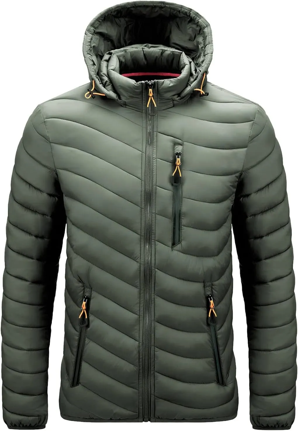Puffer Jacket for Teen Boys Thicken Long Sleeve Winter Coat Classic Running Rain Jacket with Pockets Down Parka Jacket