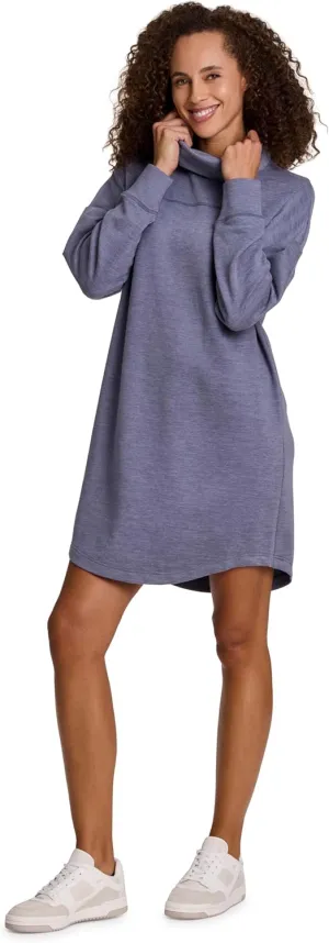 RBX Activewear Cowl Neck Sweater Dress for Women, Long Sleeve Lightweight Sweatshirt Dress Legging Friendly Tunic