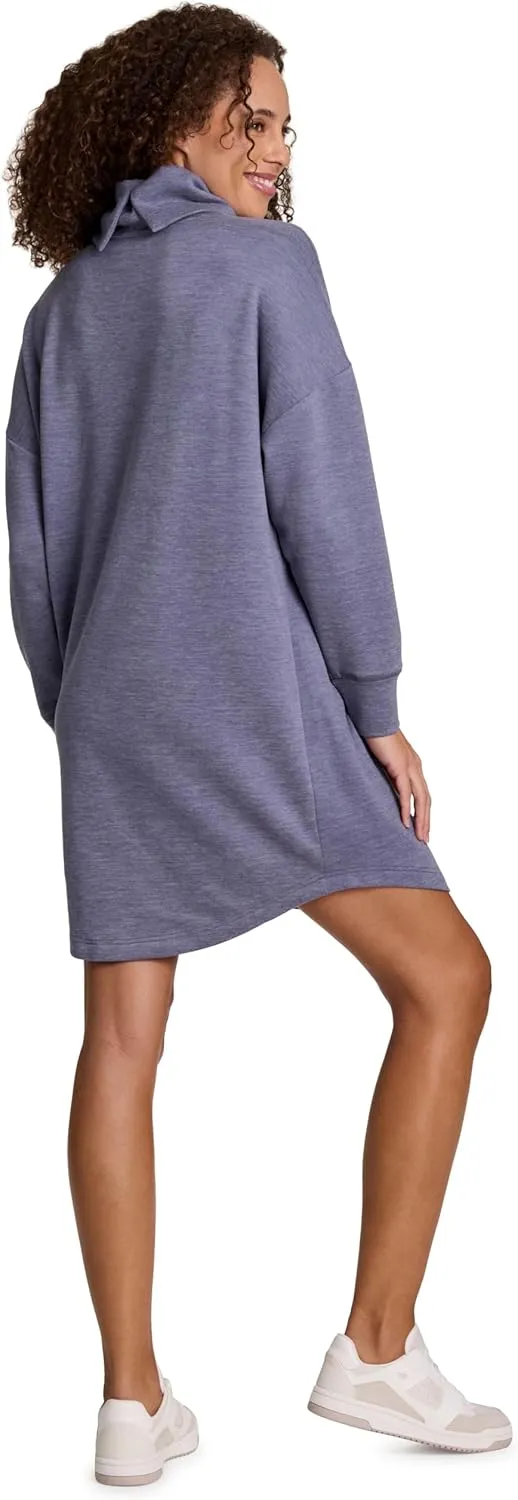 RBX Activewear Cowl Neck Sweater Dress for Women, Long Sleeve Lightweight Sweatshirt Dress Legging Friendly Tunic