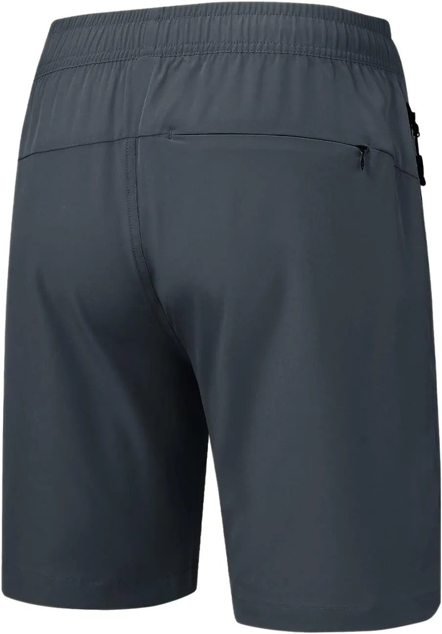 Rdruko Men's Hiking Shorts with Zipper Pockets 7'' Lightweight Quick Dry Workout Shorts Running Athletic Shorts