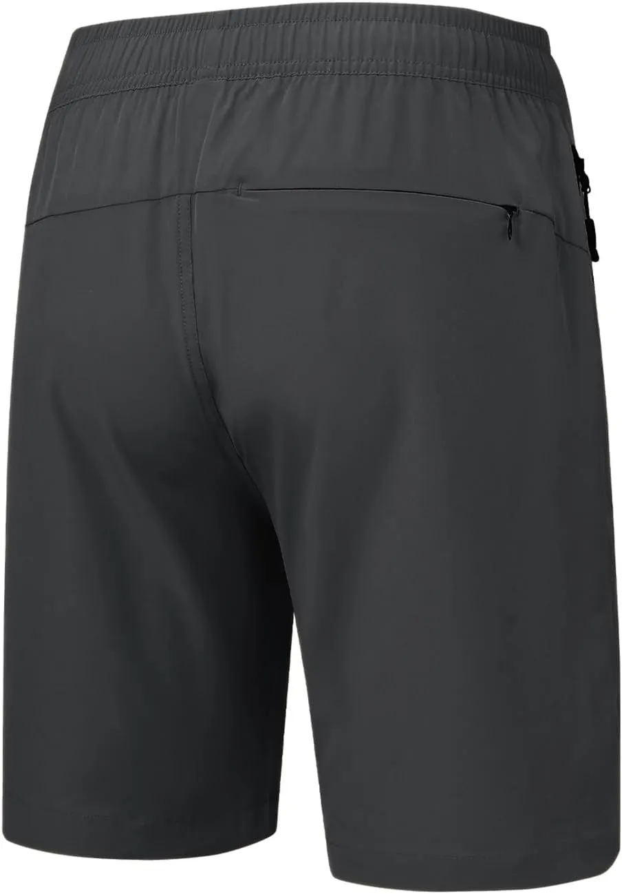 Rdruko Men's Hiking Shorts with Zipper Pockets 7'' Lightweight Quick Dry Workout Shorts Running Athletic Shorts