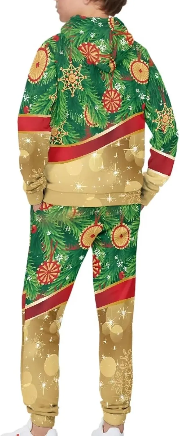 Renewold 2 pcs Set Long Sleeve Kids Hoodie Sweatshirt and Sweatpants Boys Girls Activewear Clothing Outfits