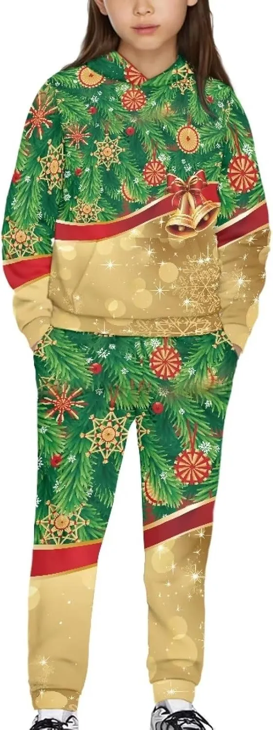 Renewold 2 pcs Set Long Sleeve Kids Hoodie Sweatshirt and Sweatpants Boys Girls Activewear Clothing Outfits
