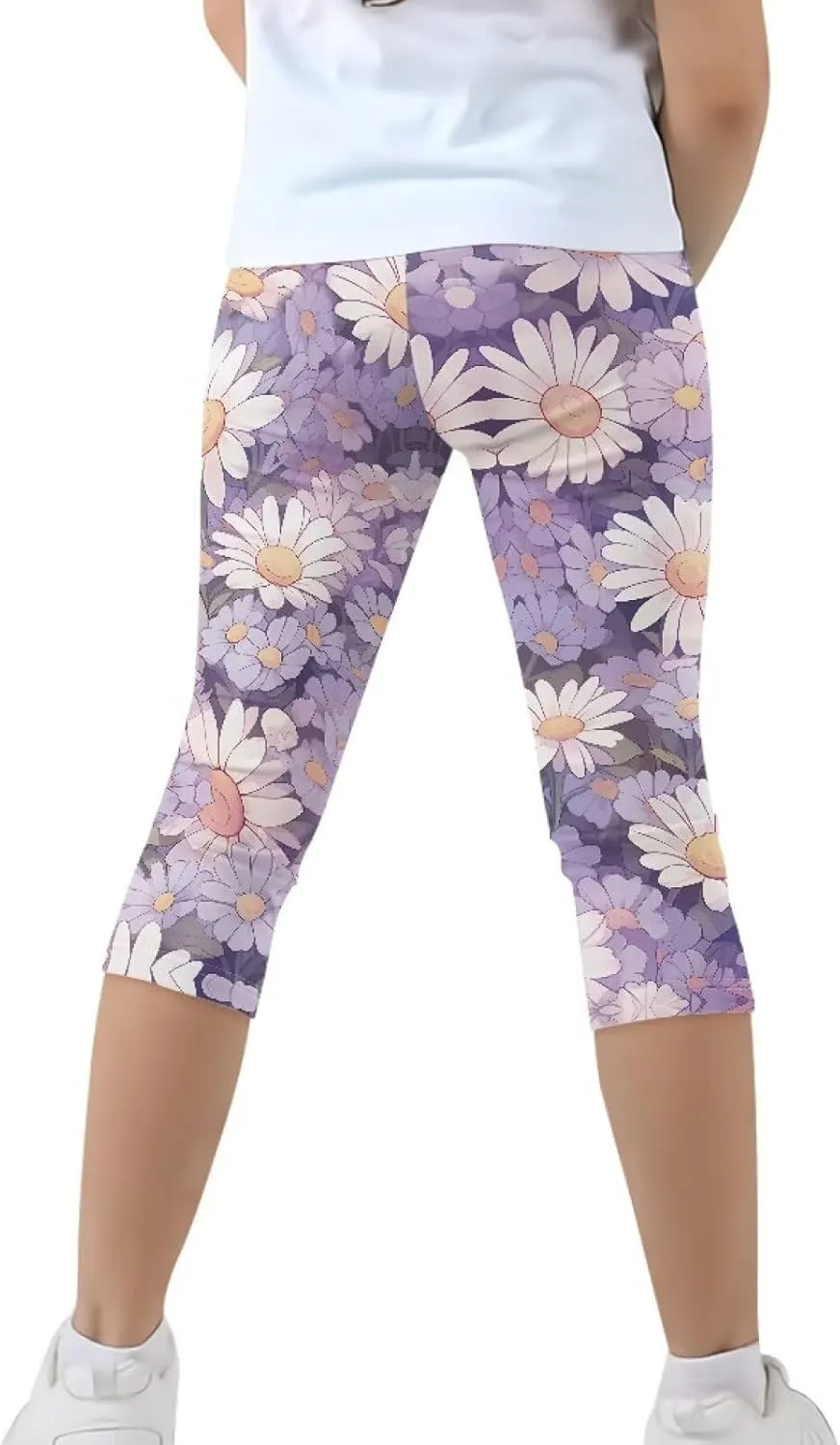 Renewold Girls' Leggings Girls Capri Leggings Yoga Pants Dance Trousers Clothing