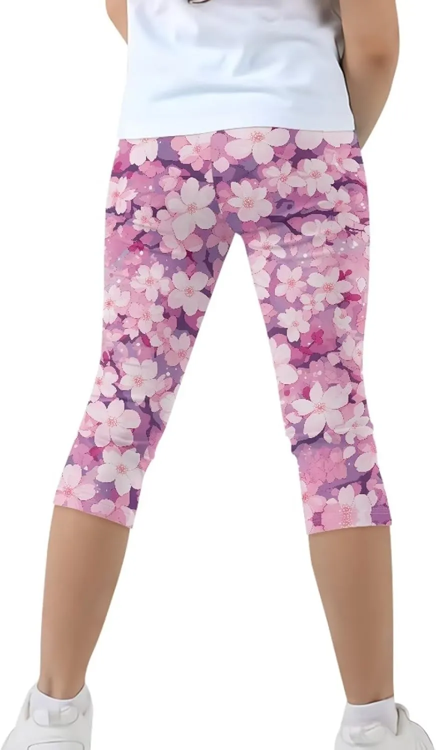 Renewold Girls' Leggings Girls Capri Leggings Yoga Pants Dance Trousers Clothing