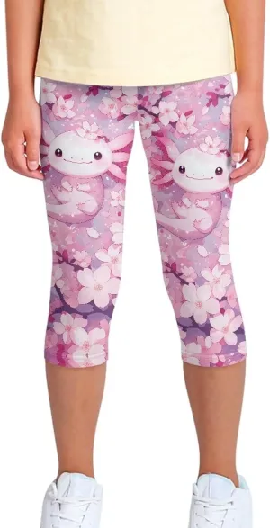Renewold Girls' Leggings Girls Capri Leggings Yoga Pants Dance Trousers Clothing