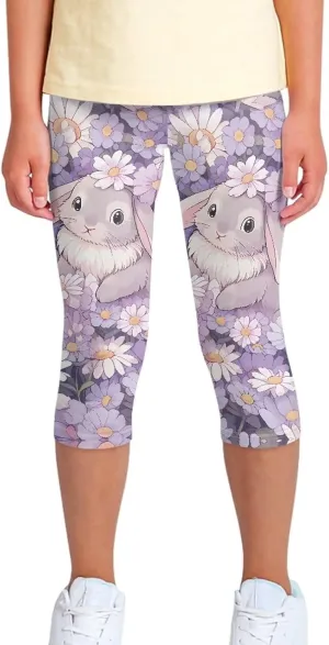 Renewold Girls' Leggings Girls Capri Leggings Yoga Pants Dance Trousers Clothing