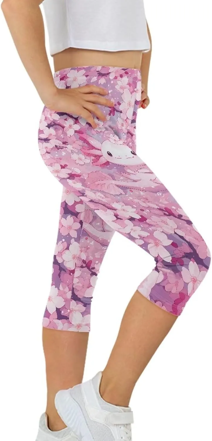 Renewold Girls' Leggings Girls Capri Leggings Yoga Pants Dance Trousers Clothing