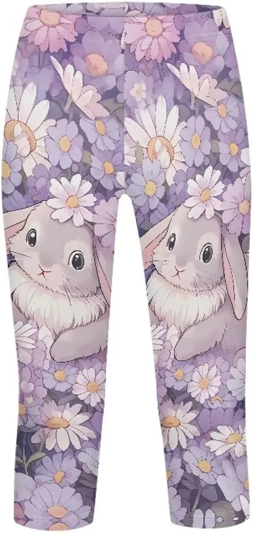 Renewold Girls' Leggings Girls Capri Leggings Yoga Pants Dance Trousers Clothing