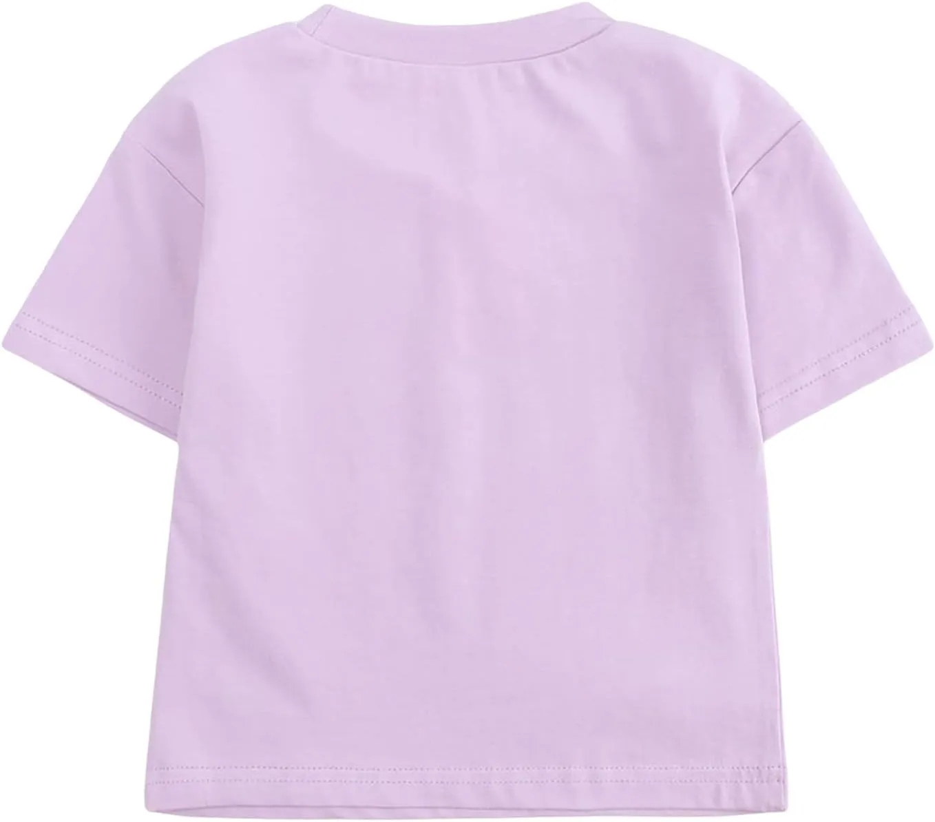 ROMPERINBOX Toddler Summer Outfits for Girls Solid Crewneck Top T-Shirt & Biker Shorts Set 2 Piece Tracksuit Size 2-7 Years