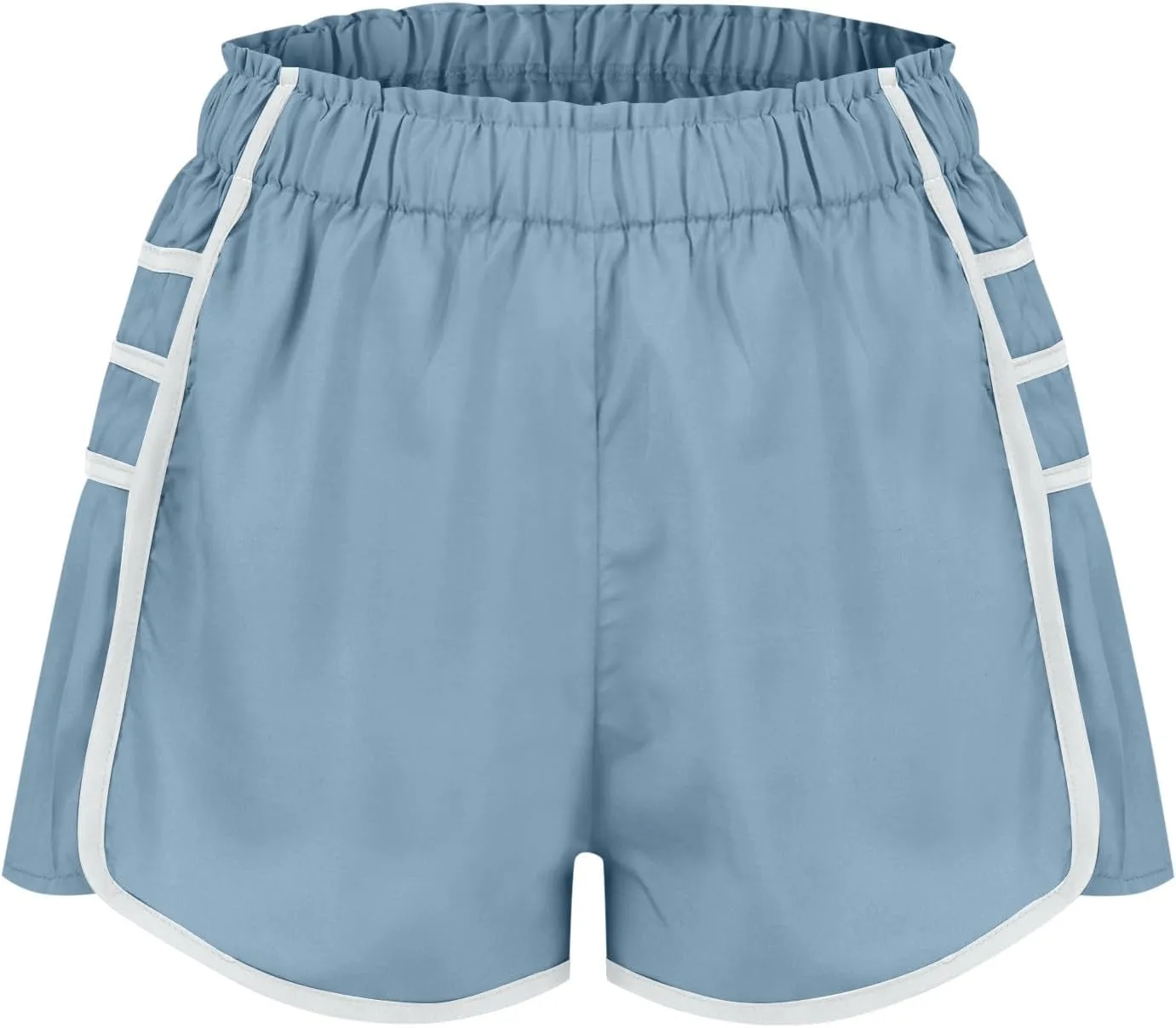 Running Shorts for Women High Waisted Sweat Shorts Quickl Dry Athletic Shorts Flowy Pleated Gym Shorts with Pockets