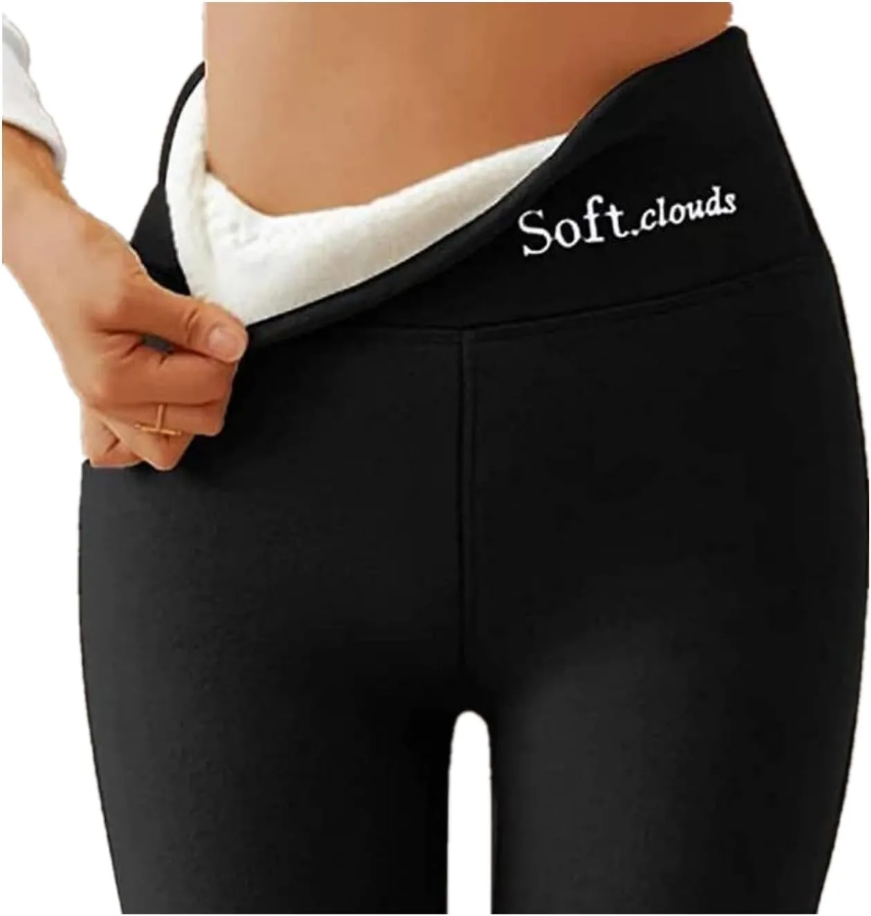 sdbrld Fleece Lined Leggings Women,Womens Fleece Lined Leggings 2023 High Waist Warm Soft Pants Tummy Control Thermal Tights