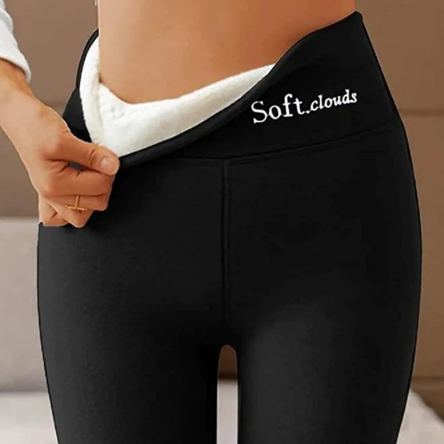 sdbrld Fleece Lined Leggings Women,Womens Fleece Lined Leggings 2023 High Waist Warm Soft Pants Tummy Control Thermal Tights