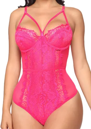 See Through Lingerie,V-Neck Lace Bodysuit,Sexy Lingerie Women,One Piece Body Suit