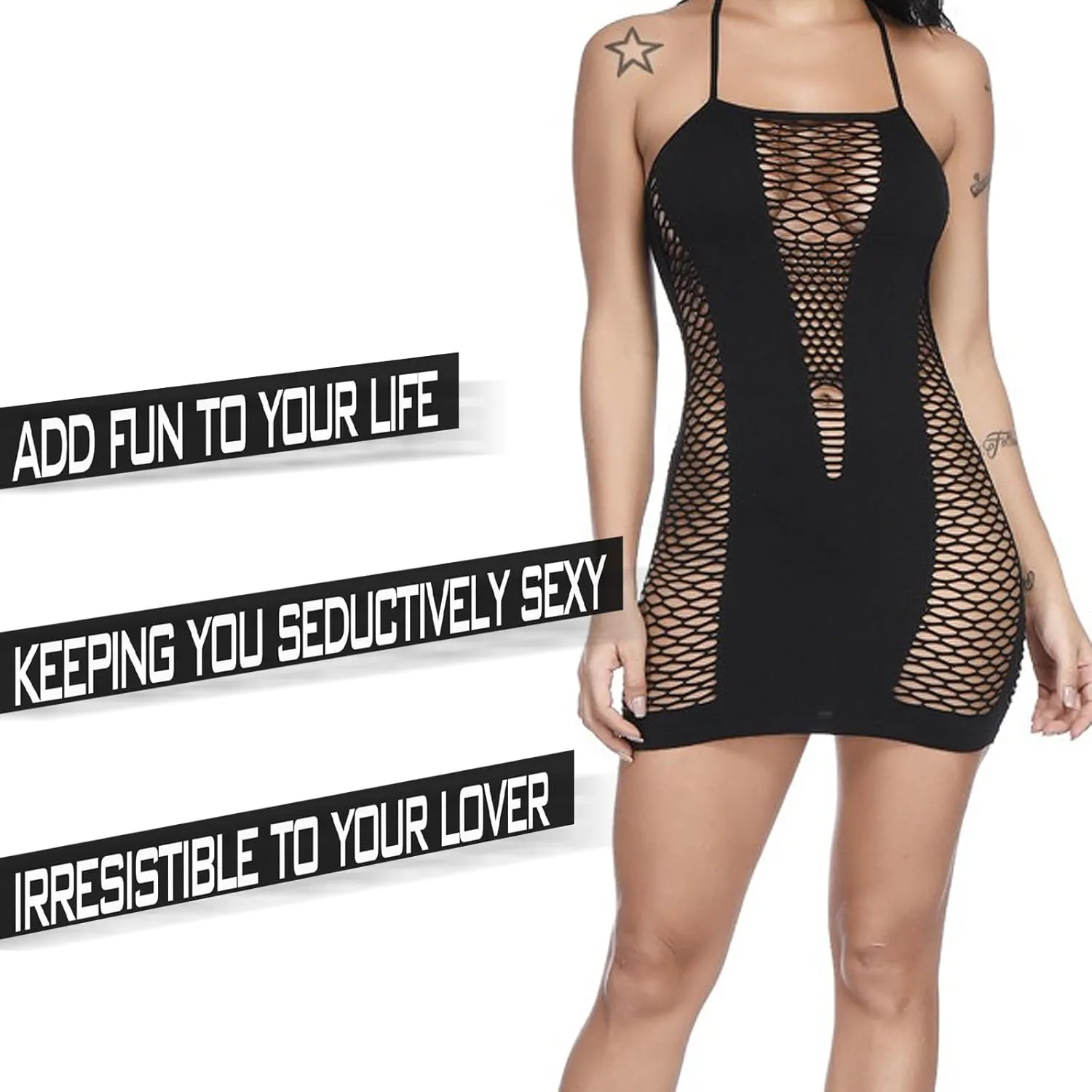 Sexy Lingerie for Women Naughty Fishnet Lingerie Set Bodysuit Outfits Teddy Babydoll Erotic Mesh Women’s Outfits