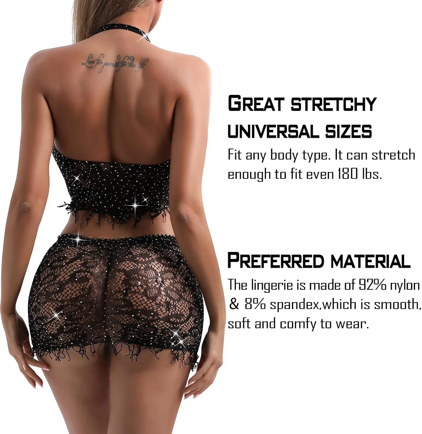 Sexy Lingerie for Women Naughty Fishnet Lingerie Set Bodysuit Outfits Teddy Babydoll Erotic Mesh Women’s Outfits