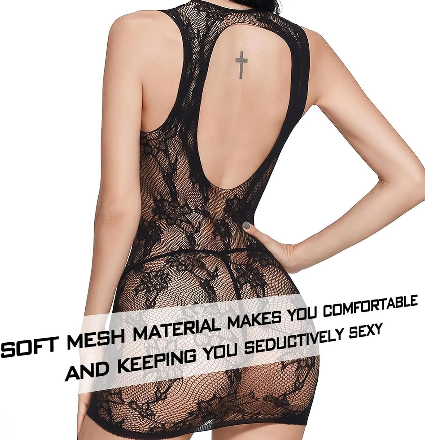 Sexy Lingerie for Women Naughty Fishnet Lingerie Set Bodysuit Outfits Teddy Babydoll Erotic Mesh Women’s Outfits