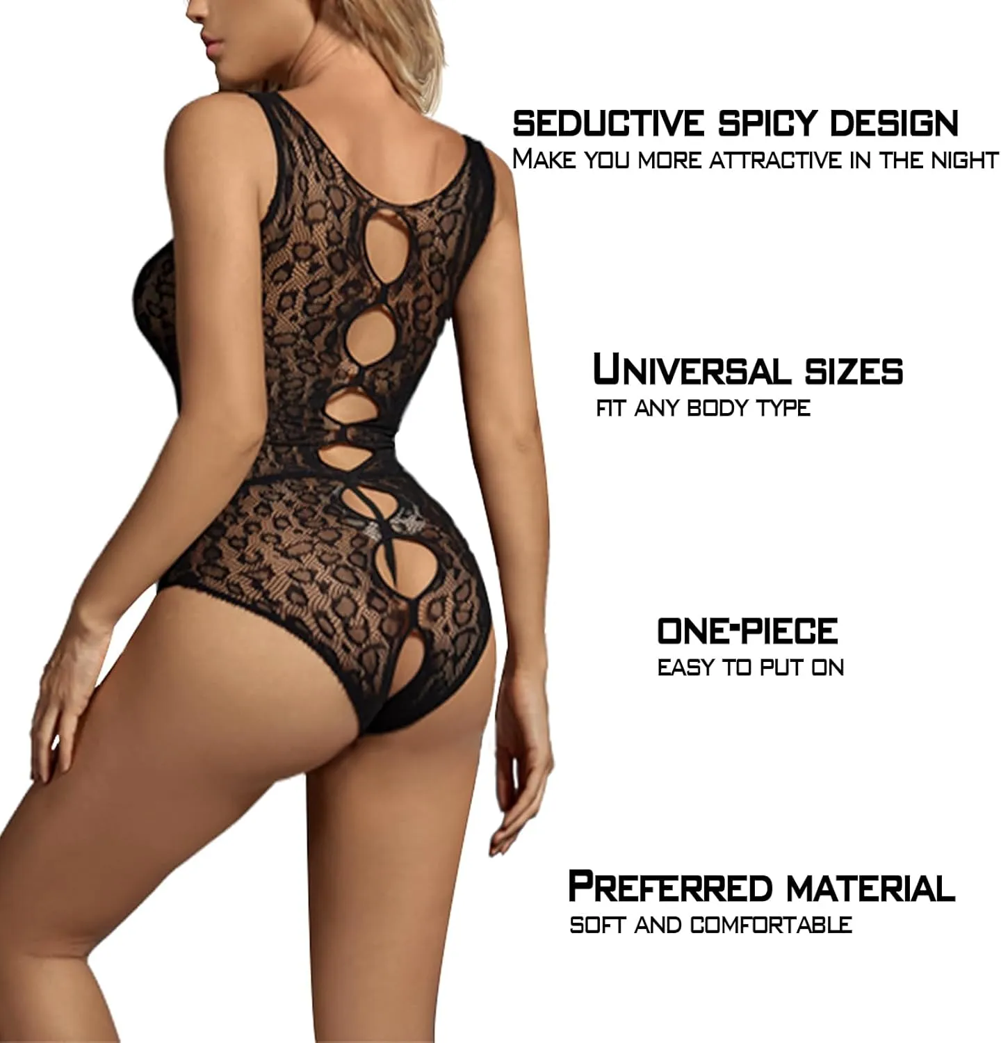Sexy Lingerie for Women Naughty Fishnet Lingerie Set Bodysuit Outfits Teddy Babydoll Erotic Mesh Women’s Outfits