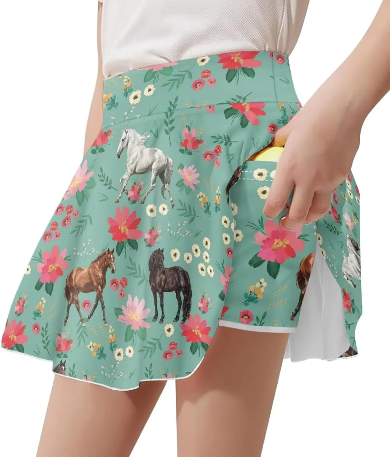 Skirts for Girls High Waist Pickleball Athletic Pleated Skort