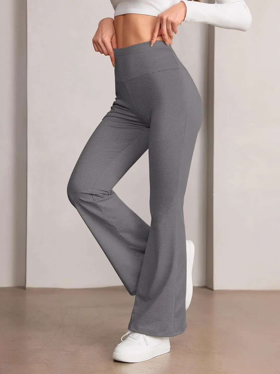 SOLY HUX Women's Flare Leggings High Waisted Sweatpants Bell Bottoms Bootcut Yoga Pants