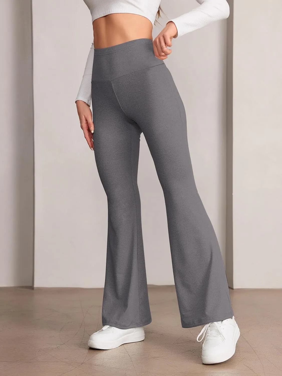 SOLY HUX Women's Flare Leggings High Waisted Sweatpants Bell Bottoms Bootcut Yoga Pants