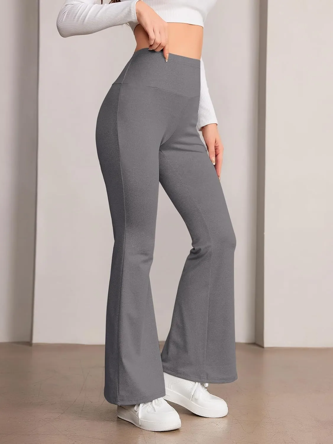 SOLY HUX Women's Flare Leggings High Waisted Sweatpants Bell Bottoms Bootcut Yoga Pants