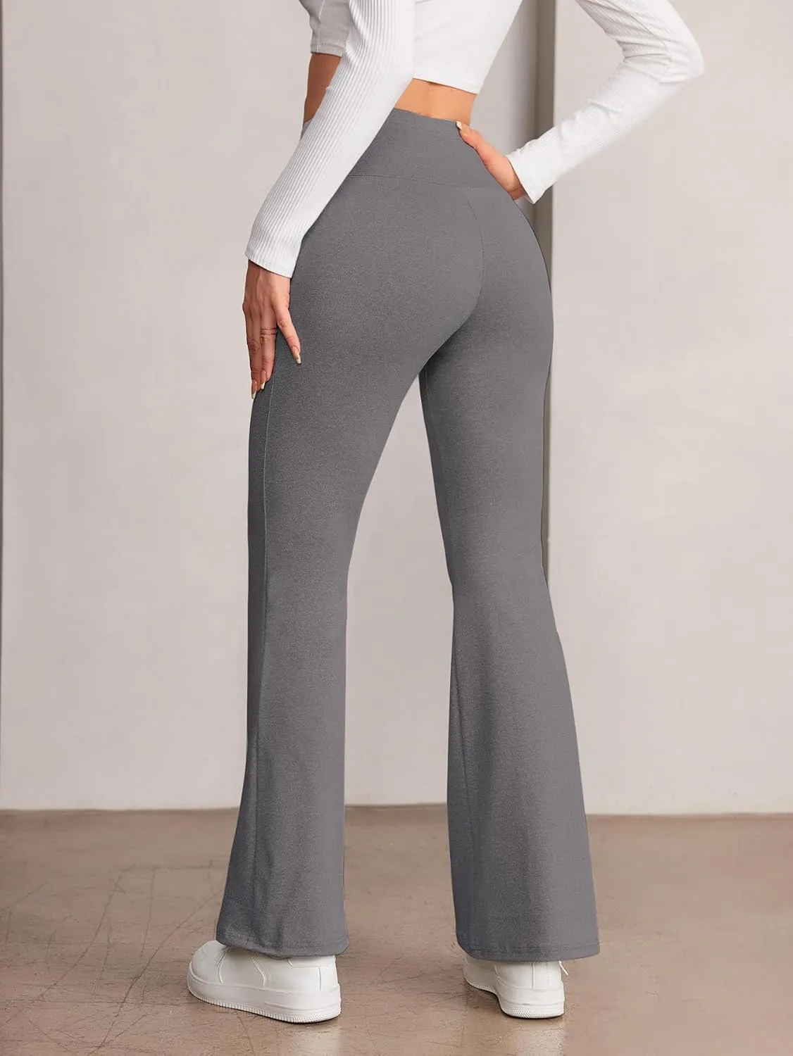 SOLY HUX Women's Flare Leggings High Waisted Sweatpants Bell Bottoms Bootcut Yoga Pants