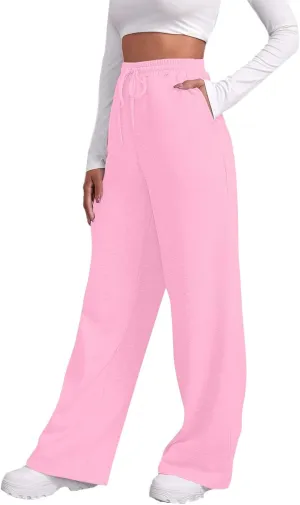 Straight Leg Sweatpants for Women Baggy Fleece Sweatpants Wide Leg Lounge Pants Casual Comfy Jogger Sweatpants