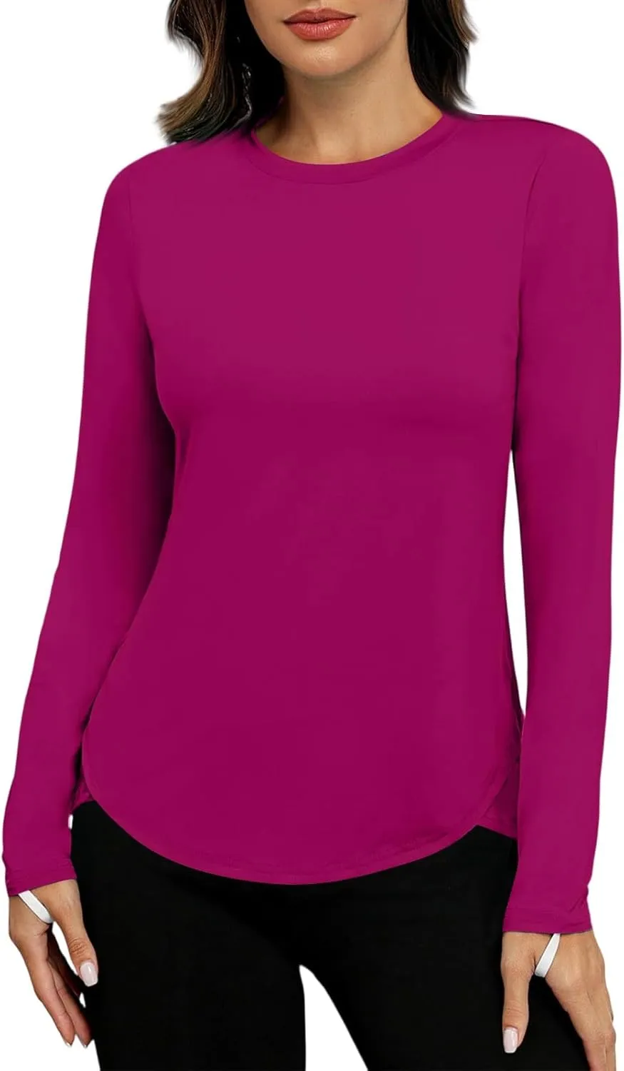 Sun Shirts for Women Long Sleeve UV Protection Rash Guard UPF 50  SPF Workout Tops Dry Fit Outdoor Hiking Swim Shirt