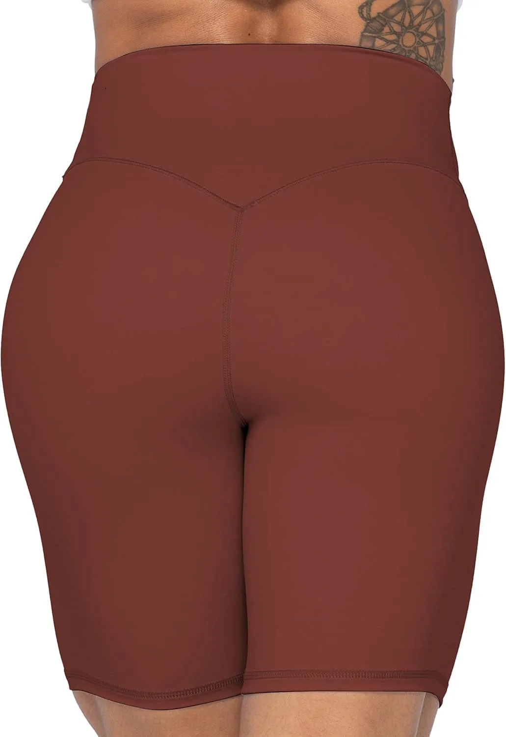Sunzel No Front Seam High Waist Biker Shorts for Women, Squat Proof Yoga Workout Gym Bike Shorts