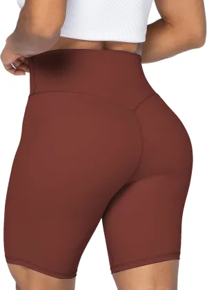 Sunzel No Front Seam High Waist Biker Shorts for Women, Squat Proof Yoga Workout Gym Bike Shorts