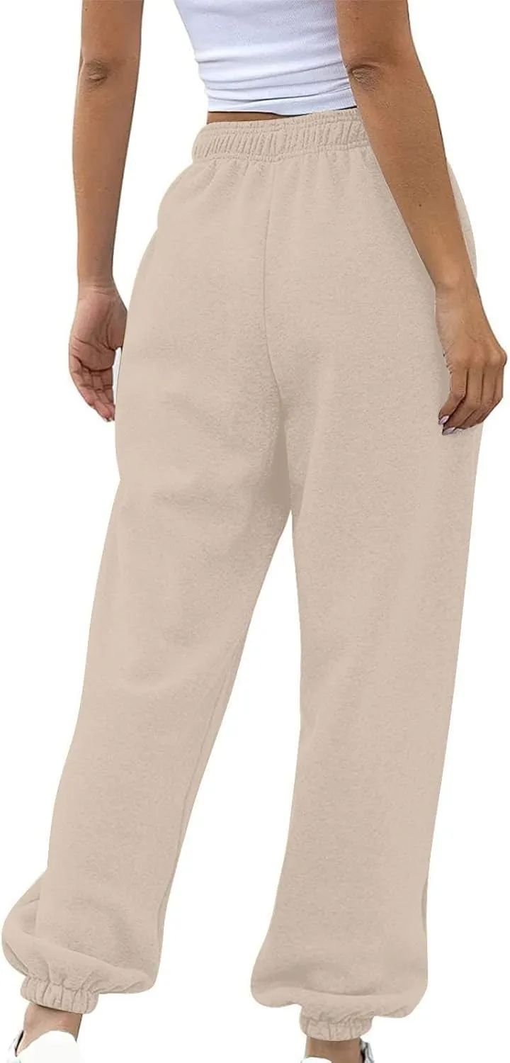 Sweatpants Women Women's High Waisted Sweatpants Workout Active Joggers Pants Baggy Lounge Bottoms
