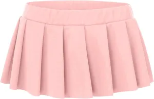 teddy lingerie for women Women Pleated Mini Skirt Role Play Solid Lingerie Skirts Mesh Costume Roleplay Uniform Plaid Mini Skirt lingerie sets for women sexy plus size Pink Small