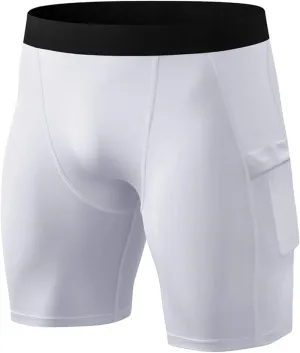 TopTie Mens Compression Shorts Quick Dry Athletic Baselayer Underwear with Pocket