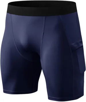 TopTie Mens Compression Shorts Quick Dry Athletic Baselayer Underwear with Pocket