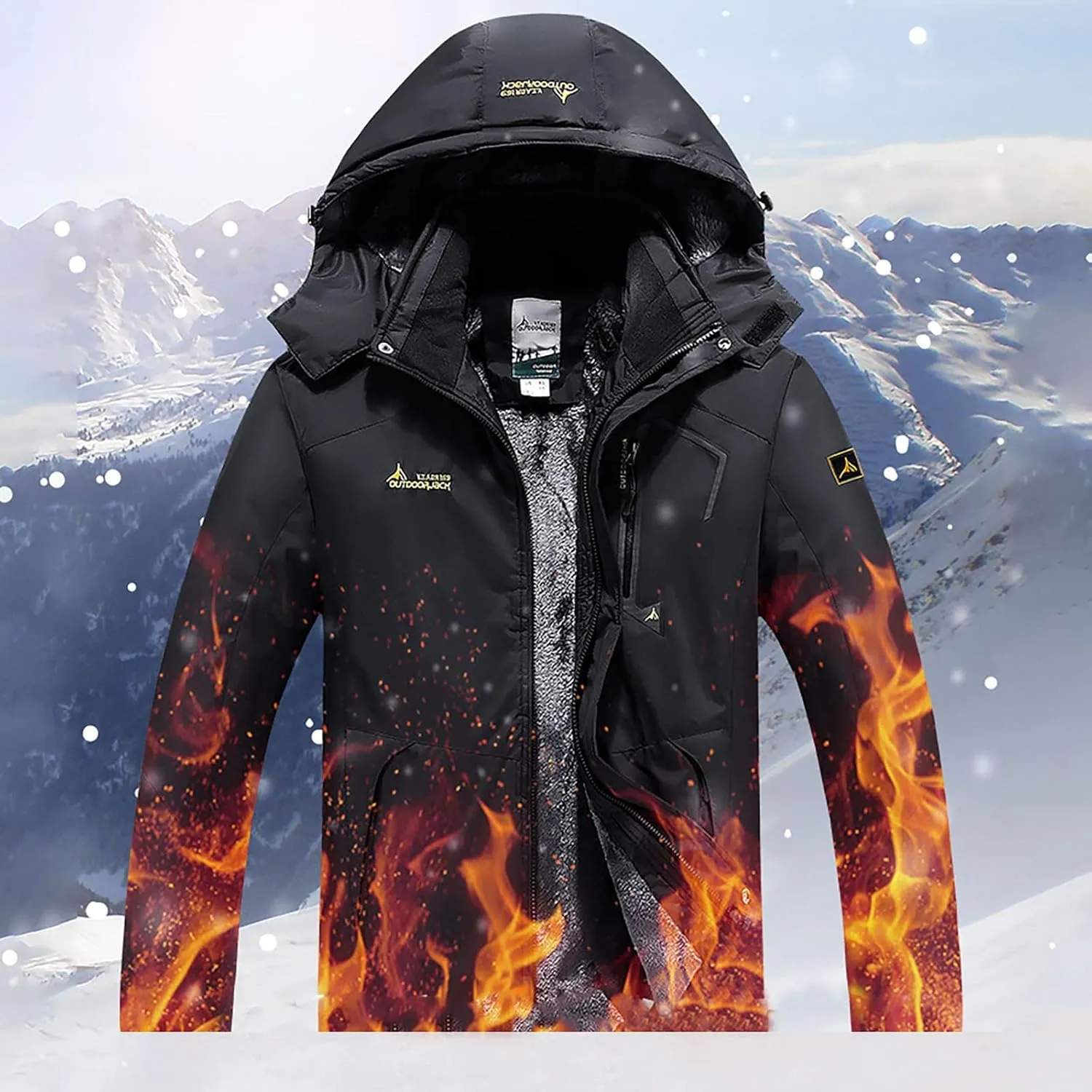 Waterproof Snowboarding Raincoat Warm Hooded Man's Windbreaker Jackets Men's Coats & Jackets Rain Jacket Men