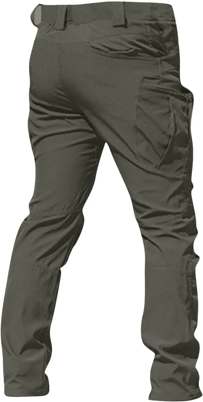 WENKOMG1 Mens Cargo Pants,Solid/Camouflage Military Pants Stretchy Multi Function Multi Pockets Tactical Pants
