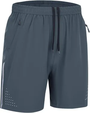 WENRONSTA Men's Athletic Workout Gym Shorts Quick Dry Lightweight Active Tennis Shorts 7" Running Sports Shorts