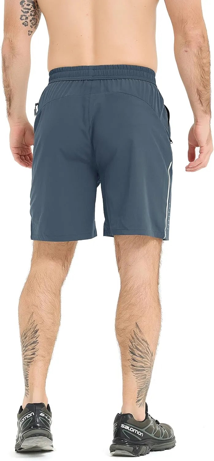 WENRONSTA Men's Athletic Workout Gym Shorts Quick Dry Lightweight Active Tennis Shorts 7" Running Sports Shorts