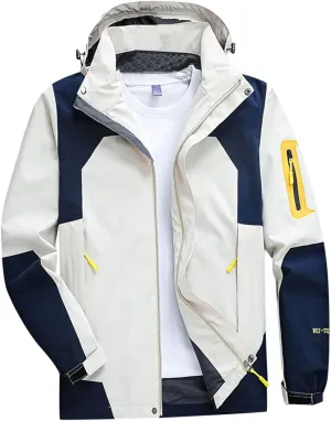 Winter Jackets for Men Lightweight Waterproof with Hood Raincoat Windbreaker Outdoors Rain Jackets