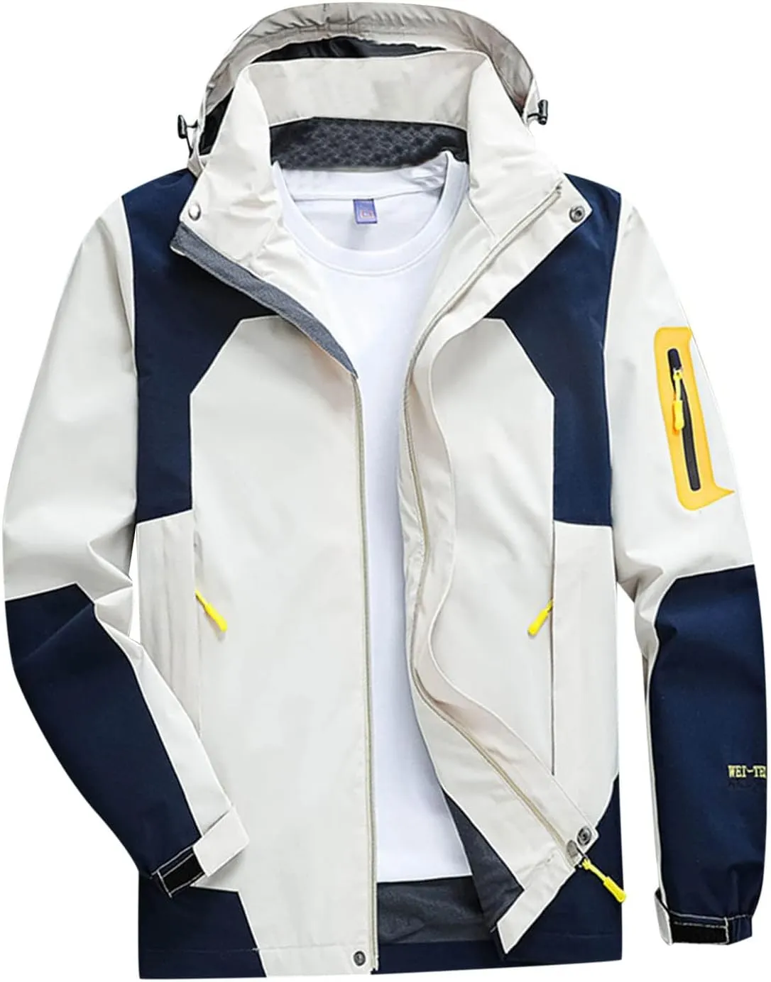 Winter Jackets for Men Lightweight Waterproof with Hood Raincoat Windbreaker Outdoors Rain Jackets