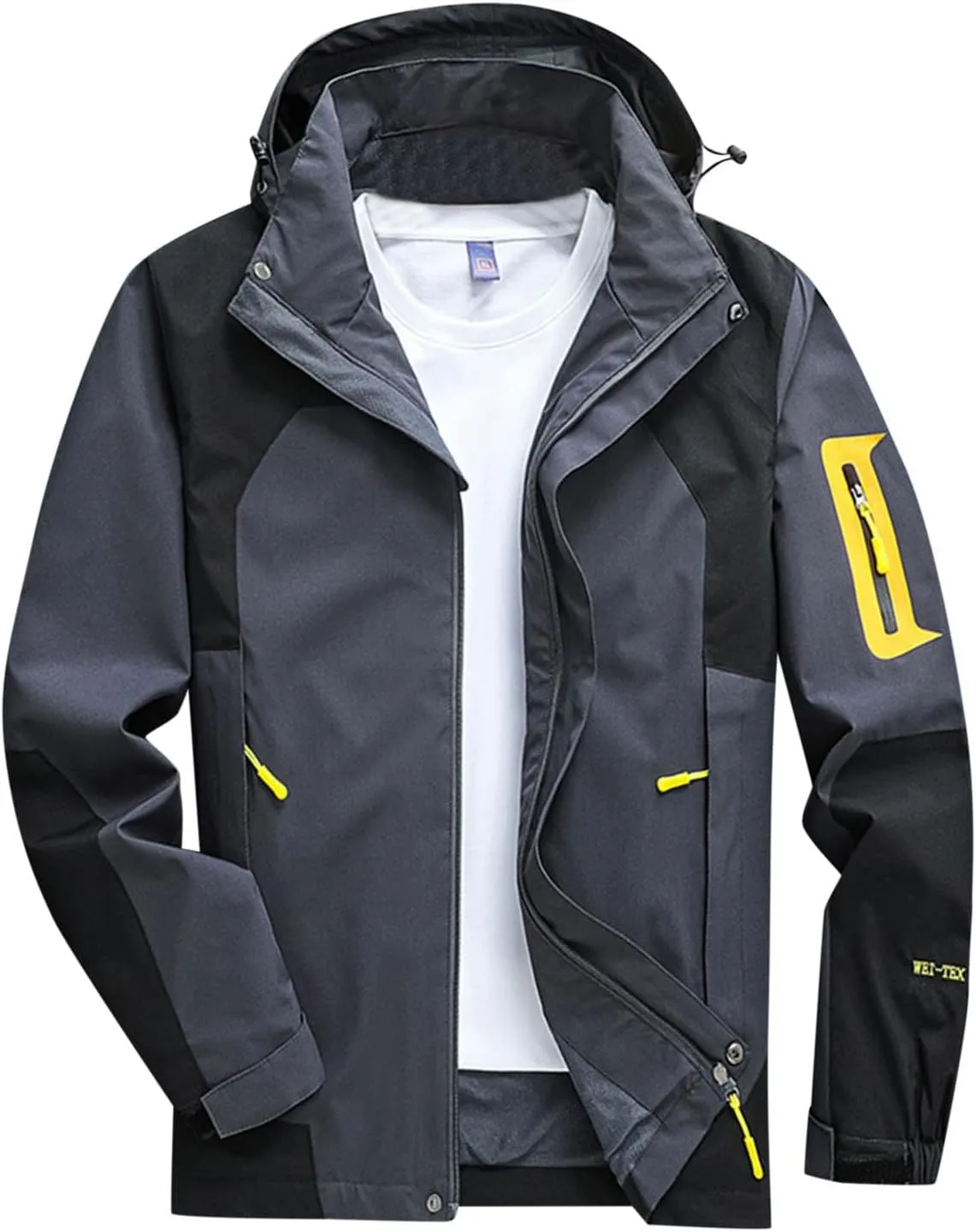 Winter Jackets for Men Lightweight Waterproof with Hood Raincoat Windbreaker Outdoors Rain Jackets