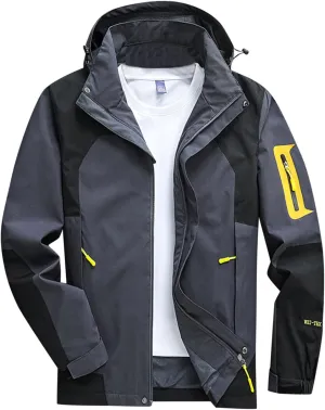 Winter Jackets for Men Lightweight Waterproof with Hood Raincoat Windbreaker Outdoors Rain Jackets