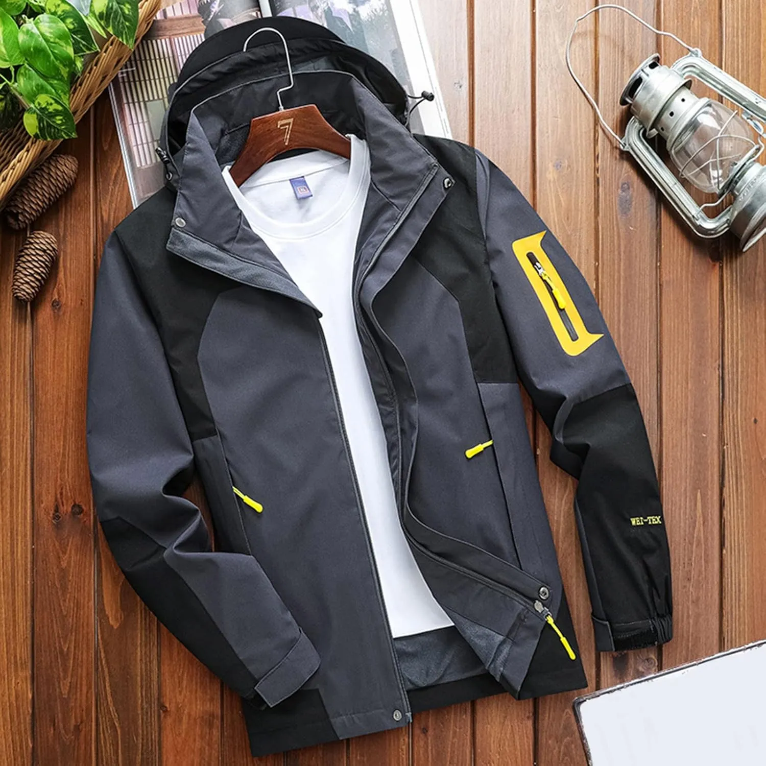 Winter Jackets for Men Lightweight Waterproof with Hood Raincoat Windbreaker Outdoors Rain Jackets