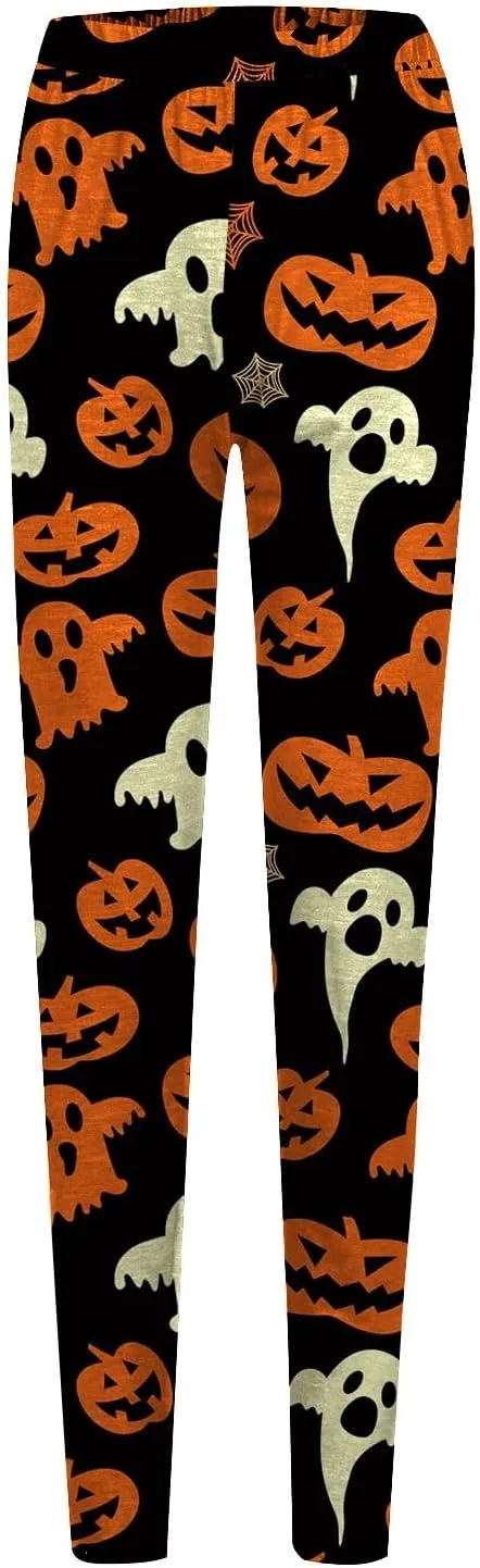 Women Halloween Print Leggings Printed Sports Yoga Pants Leggings Halloween Print Casual Pants Leggings Halloween