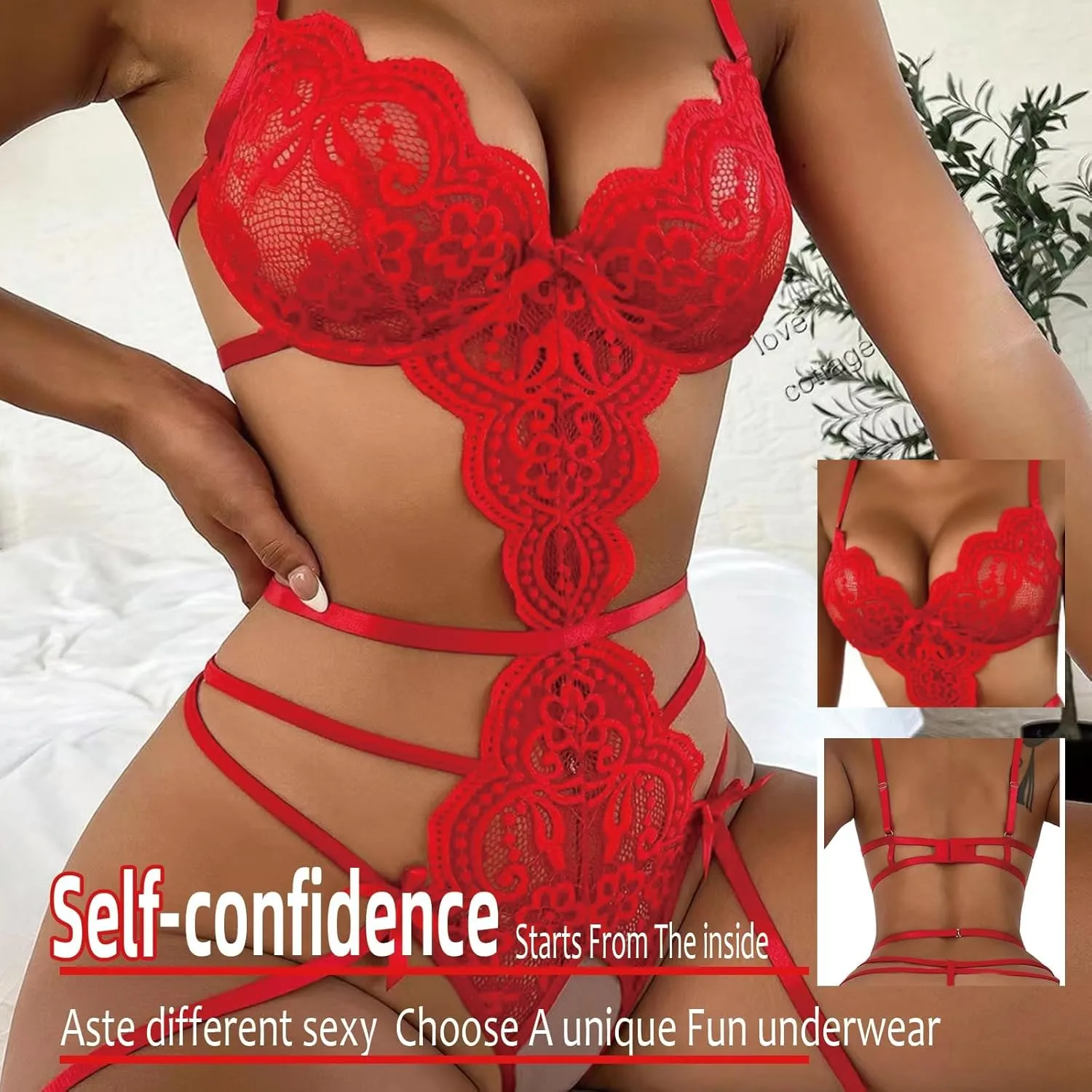 Women Lace Lingerie Bodysuit Teddy Underwear One Piece Bodysuit Babydoll