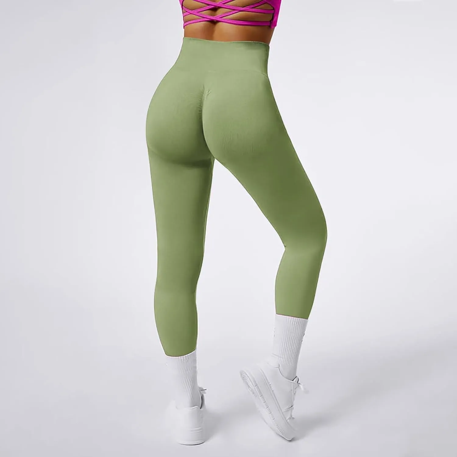 Womens Activewear Leggings Ruched High Waist Yoga Pants Work Out Leggings Pack Jogging Pants for Women Leggings
