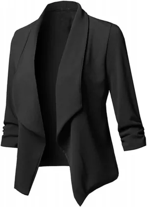Womens Blazer 2024 Fall Bussiness Casual Sleeve Casual Women's Coat Work Professional Office Outfits Lapel Pockets
